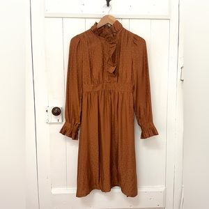 Sezane x Manoush Luba Dress, Caramel XS (size FR 34, US 2)